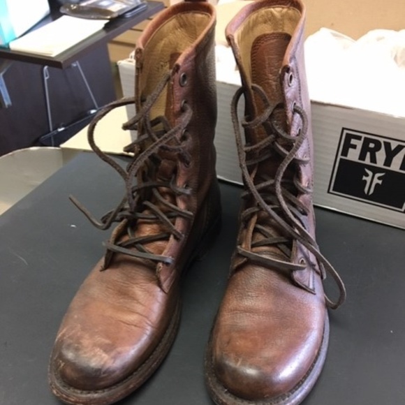 Frye Shoes - Women's Frye Boots Lace Up Size 7 Flat Leather